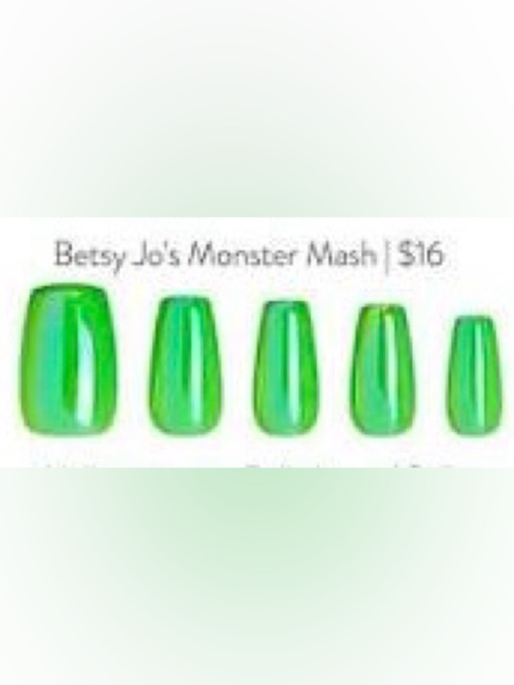 Betsy Jo's Monster Mash Green Press-On Nails